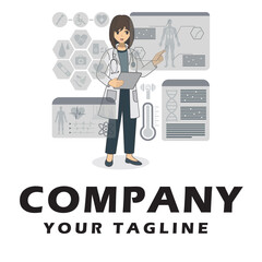 Future Health & Biotech logo vector illustration editable
