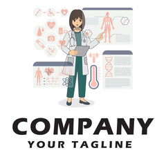 Future Health & Biotech logo vector illustration editable
