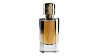 Luxurious perfume jar with polished surfaces white background