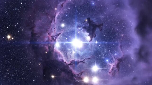 Majestic celestial nebula with central luminosity