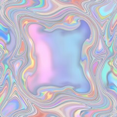 Obraz premium Holographic Wave Art Frame