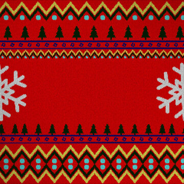 Christmas Knit Sweater Holiday Square Background Texture