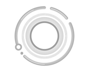 円　グラフィック　グレー　アイコン