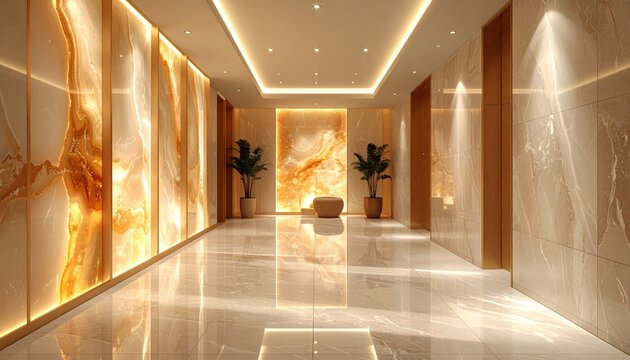 Elegant interior lobby design