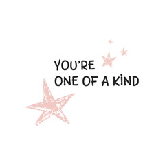 Obraz premium Pastel chalk stars and circles create a dreamy border with lettering space. Hand drawn backdrop features sparkling sky patterns perfect for wishes and festive designs. You are one of a kind