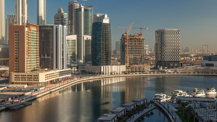 The rhythm of the city of Dubai aerial timelapse
