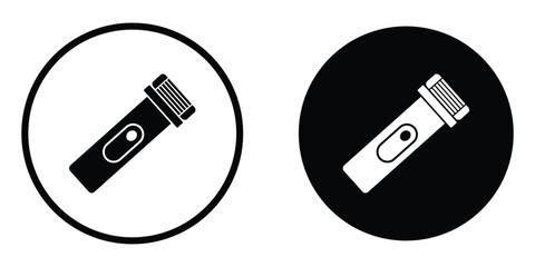 Razor or trimmer icon set vector design. A barber tool for beard shave and hair shaving. Shaver silhouette icons collection on white background. Vector illustration.