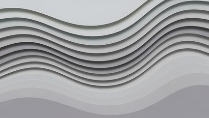 Elegant abstract background with layered gray waves and soft shadows creating a sense of depth and flow