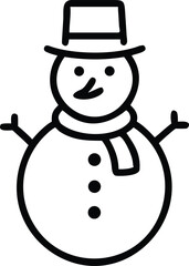 Snowman Winter Holiday Character Illustration