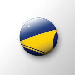 Glossy round icon of Tokelau national flag