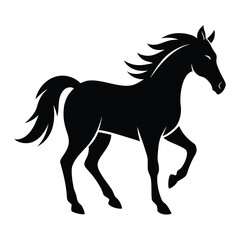  silhouette  horse icon isolated on white background