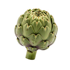 Obraz premium Fresh Green Artichoke Isolated on Transparent Background 