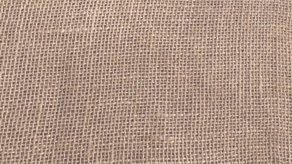 Closeup of burlap hessian sacking. Background image with coarse canvas fabric. Vector illustration.