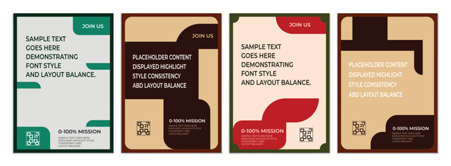 Corporate abstract frame message layout set for multipurpose promotional templates