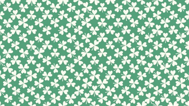 tiny floral pattern, small white fourleaf clover pattern with tessellated grid