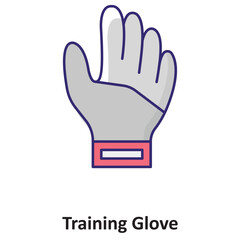 Training Glove Vector icon which can easily modify or edit