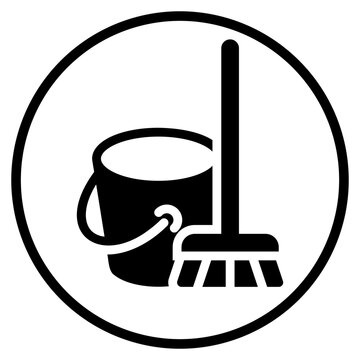 cleaning glyph icon