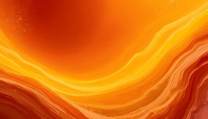 Abstract flowing waves of warm orange and yellow light
