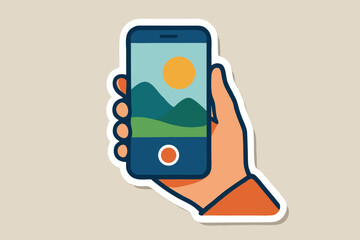 Bright Phone Screen Displaying Content