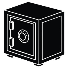 safe locker vector icon