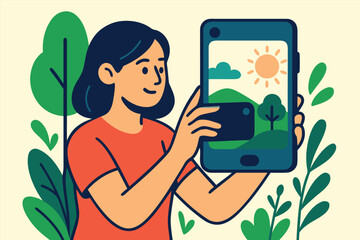 illustration of Bright day full of pictures