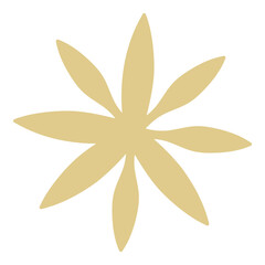 Abstract pollen particle star-shaped icon illustration