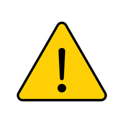 Warning sign icon yellow triangle exclamation mark 注意　マーク　アイコン　素材　危険　標識　黄色