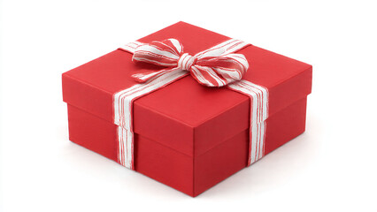 Obraz premium red gift box with ribbon