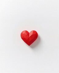 Obraz premium Red Paper Heart For Valentines Day