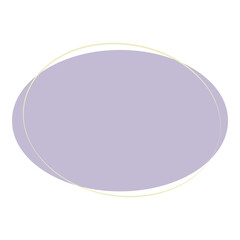 Soft lavender abstract oval frame illustration