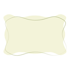 Soft cream abstract frame with gentle lines illustration
