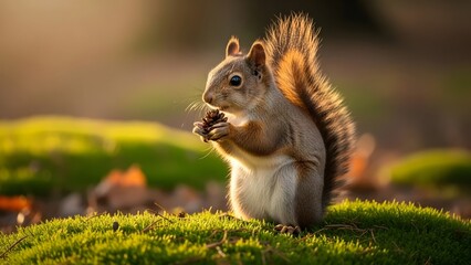 Squirrel With Pinecone