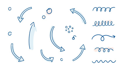 Directional Elements: A collection of various arrows and freeform elements, meticulously designed to guide and highlight direction, presenting a versatile array of options for visual communication.