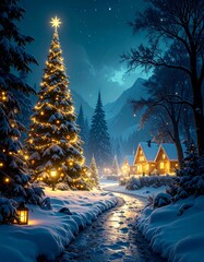 christmas tree in the city