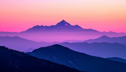 Mountain Sunset Landscape