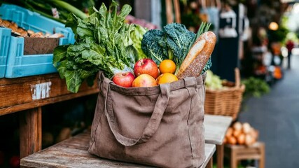 Fresh market vegetables in rustic street setting representing healthy lifestyle organic produce and natural food inspiration captured