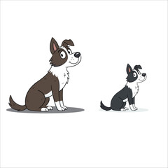 Coloring Book For Kid Dog Image Vector