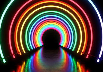 虹色　レインボーのトンネル　エフェクト　パチンコ　パチスロ