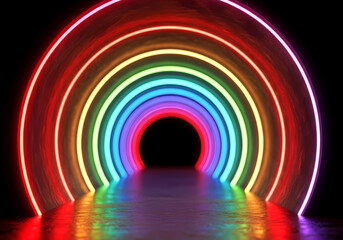 虹色　レインボーのトンネル　エフェクト　パチンコ　パチスロ
