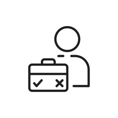 Business ethics icon symbolizing corporate moral standards, integrity, and lawful decision-making, representing organizational values, legal compliance, governance, and responsible executive behavior.