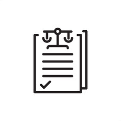 Legal compliance icon symbolizing regulatory adherence, ethical governance, and accountability, representing corporate standards, lawful operations, risk management, and formal organizational approval