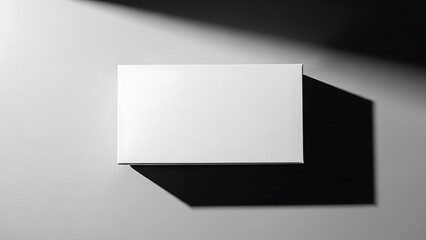 Minimalist Business Card Mockup with Shadow Overlay.