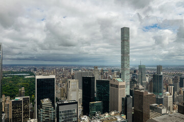New York City Skyline with 432 Park Avenue and Central Park