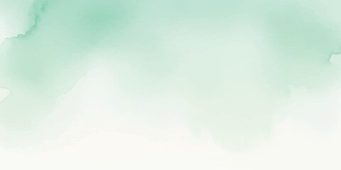 Abstract watercolor background in light green soft pastel wash texture perfect for backgrounds and design elements