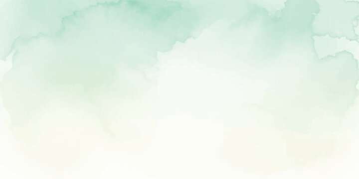 Abstract watercolor background texture in pastel green and white soft blended gradient wash perfect for subtle design elements