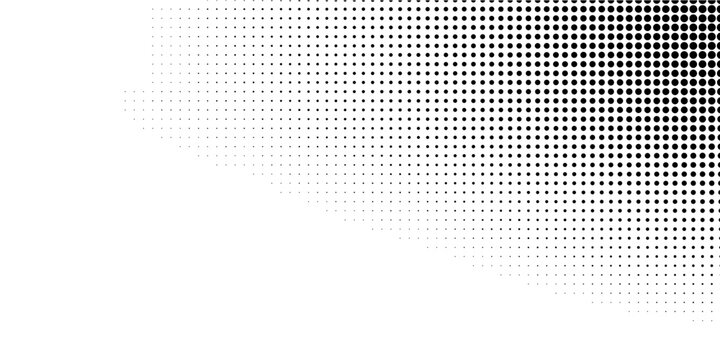 Wave halftone pattern. Halftone dots background. Vector