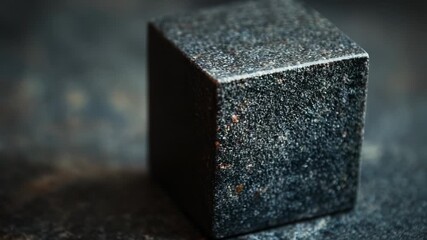 Video A close-up view of a metal object on a table, suitable for use in product design or scientific s