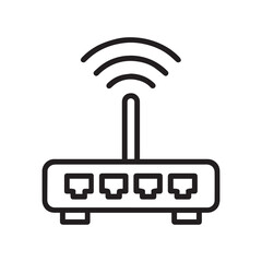 Wireless router icon illustration internet connectivity technology and networking concept