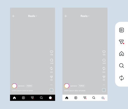 Instagram Reels Story Post mockup template frame.. Post Instagram frame mockup.
