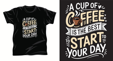 Coffee graphic vector t-shirt design print.